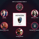 Nuwera's Slaves cover surrounded by the curators who featured it: Metal Madness Weekly, Heavy Talk, The Metal Scroll, Touro Rock, Majo Galavis and Sansi